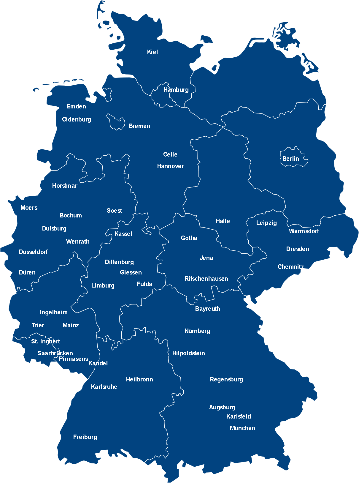 map of Germany